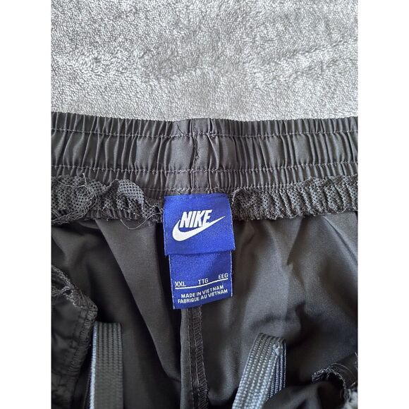 Nike Windbreaker Track Pants Blue Tag Mens Size XXL Nike Spell Out Black READ - Picture 4 of 11